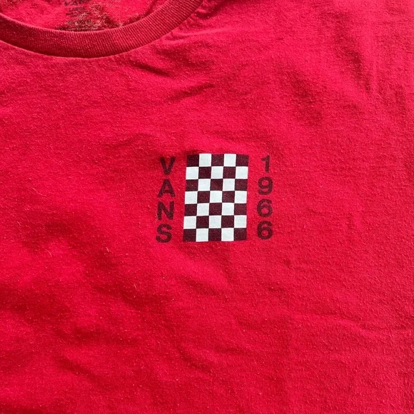 🏁VANS🏁 Graphic Tee Red Checkered - Size L Mens - Picture 3 of 5